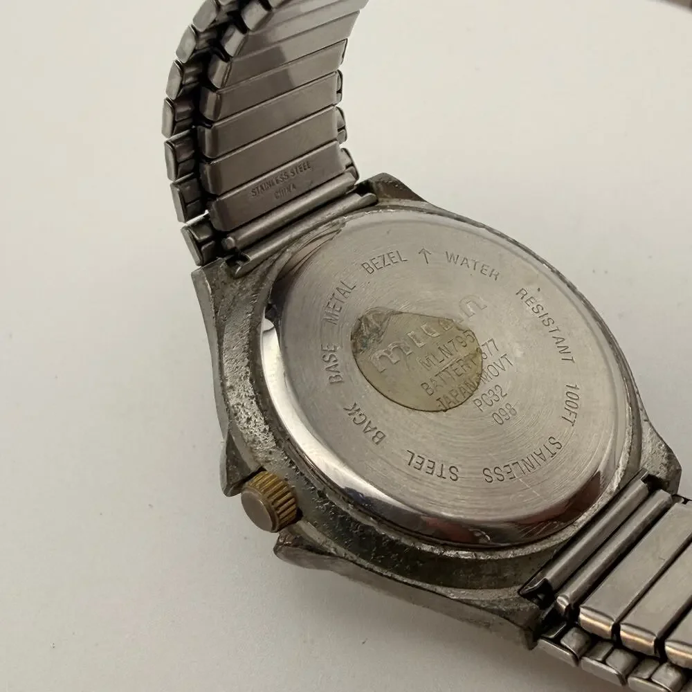 Elegant Milan Two-Tone Expansion Watch - Flexible Fit Working New Battery